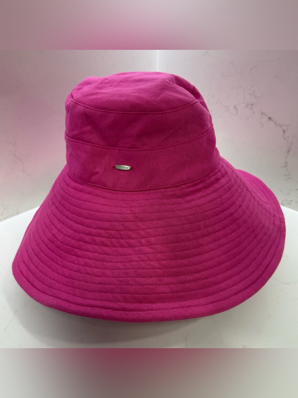 Coolibar Brittany Beach Hat Pink Fuchsia Wide Brim UPF 50+ Sun Protection OneSz - Picture 2 of 9